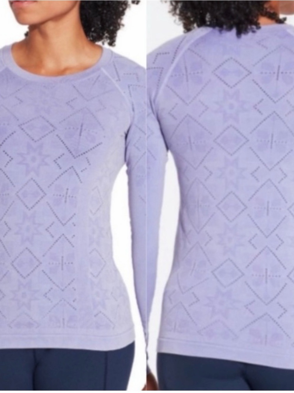 Calia Light Purple Athletic Long-Sleeve Top